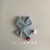 Cachecol de Tricô Fofo em Formato de Briquete para Crianças, para Outono e Inverno, Cachecol Quente Cruzado no Pescoço para Meninos e Meninas, Espessado e à Prova de Vento