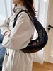 Bolso de Hombro para Mujer de Diseño de Nicho Transfronterizo, Piel Brillante, Bolso de Mano, Bolso Sencillo Nube, Bolso de Moda de Lujo Ligero