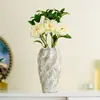 Vaso de Cerâmica Manchado Estilo Wabi-Sabi de Shumen Pacote de Arranjo de Flores Artificiais para Sala de Estar de Casa Utensílios de Flores Decorativos Retrô