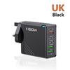 Cargador Rápido PD Multipuerto de 160W 3USB 3TYPE-C Regulaciones Europeas y Americanas Británicas Aplicable a Enchufe Apple Huawei Xiaomi