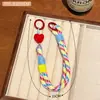 Colgante de Muñeca con Cuerda Trenzada de Colores Accesorios Decorativos Colgantes Cuerda Llavero de Mochila Gancho para Lanyard DIY Venta al por Mayor