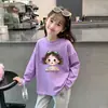 2026 Nuevo Estilo Primavera y Otoño Ropa Interior Básica de Moda para Bebés Niños Camiseta de Manga Larga de Algodón Puro con Dibujos Animados para Niñas Elegante