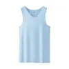Nuevo Chaleco de Seda de Hielo de Doble Cara para Hombre Sin Costuras Verano Sin Mangas Capa Base Pijama para Mujer Fresco Transpirable Se Puede Usar para Salir Stock Disponible