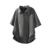 Camisa polo de manga corta con cuello de gaviota texturizado para hombre, verano, peso pesado, estilo un poco Chanel, camiseta con solapa, tacto de alta gama, manga corta