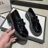 Talla grande Lefu Zapatos Pequeños de Cuero para Mujer 2023 Negros de Suela Gruesa Estilo Retro Primavera y Otoño Estilo Británico Zapatos Pequeños de Cuero Estilo Japonés Zapatos Pequeños de Una Sola Capa