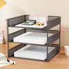 Suporte de Armazenamento de Arquivos Organizador de Mesa para Material de Escritório Estante para Papel A4 Pastas de Arquivo Mesa Organizador de Múltiplas Camadas