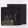 Conjunto de Cadernos de Negócios Estilo Chinês em Couro Sintético com Papel Dowling, Brinde Corporativo, Caderno de Brinde para Empresa, Caderno Grande Estilo Chinês