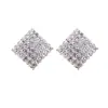 Moda Nuevos Pendientes Cuadrados de Diamante para Mujer Estilo Coreano Simples Exquisitos Pequeños Pendientes Populares Elegantes Pendientes Accesorios
