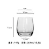 Copo de Vidro Borossilicato de Camada Única, Copo Transparente em Formato de Ovo, Copo de Água Doméstico Resistente ao Calor, Copo para Suco, Taça de Vinho sem Haste, Venda por Atacado de Copos