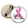 Amazon Insignia Pin Cinta Rosa Logo Pecho Cuidado Salud Femenina Pin Insignia Retro Joyería