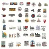 50 Adesivos de Grafite de Nova York Transfronteiriços Decoração Personalizada Guitarra Caderno Mala DIY Adesivos à Prova d'Água