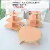 Decoración de Cumpleaños Adornos para Mesa de Postres Exhibidor de Boda Estante de Exhibición Desechable de Tres Niveles Soporte para Pasteles Rejilla para Pasteles