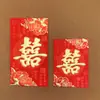 Caixa de Papel Vermelho Brilhante 2026 Envelope Vermelho para o Ano Novo, Envelope Vermelho Tradicional de Papel Macio, Bolsa de Envelope Vermelho de Alta Qualidade