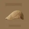 Gorra Plana de Color Liso Versátil Estilo Coreano Estilo Versátil Cuadros para Mujer Verano Ala Ancha Adelgazante Facial Protección Solar Sombrero Parasol Cabeza Grande