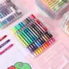 Nuevos marcadores acrílicos con forma de diamante, punta suave y con purpurina en una caja apilable, diseñados para arte y dibujo, y no traspasan el papel.