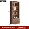 Gabinete de libros usados estilo retro personalizado puerta de vidrio exhibición gabinete de vino sala de estar del hogar estantería integrada de pared a techo mano