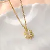 Colar de Girassol Mais Vendido na Amazon para Mulheres Flor de Girassol Zircônia Design de Alto Padrão Corrente para Suéter Acessórios de Luxo Leve