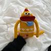 Ins Mismo Estilo Moda Estilo Coreano Divertida Boca de Salchicha Lana Niños Niños y Niñas Bolso Bandolera para Teléfono Móvil