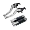 Palancas Cortas Modificadas de Freno y Embrague Manillar con Puños para Yamaha FZ1/S/N FAZER FZ6