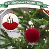 Veludo Flocado Bola de Natal Bola Brilhante Decoração de Natal Bola Galvanizada Bola Ondulada Bola Brilhante 2-60cm