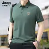 JEEP SPIRIT Camiseta de Manga Curta Jeep Masculina Gola Polo Top Verão Business Casual plus size Camiseta de Meia Manga