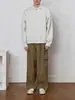 Suéter de Lapela Pequena Estilo Old Money Espesso de Alta Densidade para Homens e Mulheres, Tricô de Gola de Camisa Solto, Tricô de Alta Densidade de Manga Comprida