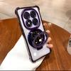 Adecuado para funda de teléfono móvil Redmi Note15Pro+, Anticaídas Galvanizado, Espejo de Maquillaje Incorporado, Película para Lente, Cubierta Protectora Integral