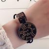 Moda estampado de leopardo personalidad patrón impresión tendencia patrón ins anillo para el pelo multicolor perlas cara sonriente cuadrada amor accesorios para el cabello
