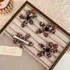 Pinza para el pelo con estampado de leopardo y flores de cuentas para mujer, pinza lateral, pinza para flequillo, nuevo estilo 2026, accesorio para el cabello para mechones sueltos