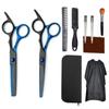 Tijeras de peluquería de color negro, dorado, negro y azul, tijeras de peluquero con dientes banghaiping, tijeras para el cabello, tijeras para adelgazar el cabello, traje de alta calidad