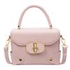 Bolsa Pequena Texturizada de Cor Contrastante para Mulheres 2025 Nova Bolsa Feminina Moda Popular Versátil Bolsa Transversal Bolsa Quadrada Pequena de Mão Fashion