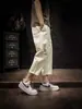 Pantalones Casuales de Seda Helada Estilo Nuevo Verano 2026, Pantalones de Trabajo para Hombre, Pantalones Cropped Holgados Rectos con Cordón, Delgados de Secado Rápido, Estilo de Moda
