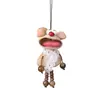 Kit de materiales para muñeca de cáscara de fruta natural, divertido colgante de rana de cáscara de fruta, accesorios decorativos divertidos con temática de bosque, set hecho a mano para DIY