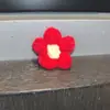 Nuevos dijes para zapatos de flor de hilo, Flores de punto mullido tipo pompón, Set de accesorios desmontables para pantuflas