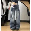 Calça Jeans Flare Retro Americana para Mulheres 2026 Novo Cintura Baixa Estilo Hot Girl Solta High Street Emagrecedor Reta Wide Leg