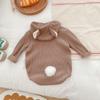 Mameluco para bebé estilo coreano ropa de salida de primavera y otoño lindo conejito bebé niña manga larga triángulo bolsa pedo mameluco mameluco
