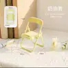 Cadeira de Mesa para Desktop Suporte para Celular Série de Cores Macaron Fofo Suporte Enfeites Decorativos Suporte Dobrável para Celular