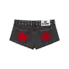 Shorts de Mezclilla Bajos con Lentejuelas de Estrella de Un Dilema Estilo Europeo y Americano Transfronterizos para Mujer Y2K Hot Girl Pantalones Cortos Calientes Venta al por Mayor