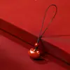 Pulseira de Celular de Areia Dourada Roxo Cinábrio de Alto Teor Natural, Pingente de Cadeado Auspicioso, Chaveiro de Cadeado de Cinábrio em Estoque