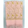 Bufanda Floral Bordada Pequeña de Anacardo con Hilo Dorado Chal de Imitación Cachemir Estilo Étnico Capa de Viaje Abrigo Cálido para Mujer 450g