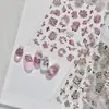 Tomoni&Não Perca Adesivos Finos e Resistentes para Manicure, Populares Adesivos Europeus e Americanos Sexy para Unhas, Material de Joia Cruzada com Estampa de Leopardo