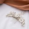 Poético Nueva Joyería Novia Europea y Americana Tocado de Cristal Blanco Accesorios Flor de Arcilla Suave Accesorios para Vestido de Novia Peineta Hecho a Mano Venta al por Mayor