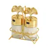 Conjunto de Potes para Temperos Folha de Bordo para Cozinha, Recipientes de Vidro Selados de Aparência Sofisticada para Condimentos, Potes Portáteis para Sal e Açúcar Venda por Atacado