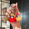 Cesta Lazo Colgante de Gato Llavero Creativo Colgante de Bolsa Colgante de Coche Pequeña Decoración Al por Mayor