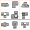 Conector de tubo cuadrado 25X25 hebilla codo tapón de tubería hebilla fija asiento de brida acero cuadrado tubo cuadrado galvanizado soldadura libre