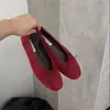 Zapatos Planos de Gamuza Redondos y Elegantes sin Cordones para Mujer 2026 Otoño/Invierno Nueva Llegada Bailarinas Planas con Lazo