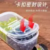 Caixa de Frutas Doméstica, Lancheira Infantil Portátil, Lancheira para Levar para Estudantes, Caixa de Armazenamento Plástica Transparente para Geladeira