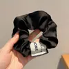 Scrunchie de Alta Qualidade Estilo Coreano para Mulheres, Elástico de Cabelo com Laço de Tecido da Moda, Acessório de Cabelo Corda para Coque Doce e Fofo