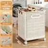Carrito Cesta Plegable para Ropa Sucia Almacenamiento Cesta para Ropa Sucia Gran Capacidad Hogar Baño Inodoro Cesta de Almacenamiento para Ropa Sucia