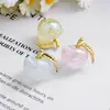 Beleza de Gelo Estéreo Formato de Fruta Pêssego Corrente para Celular Pulseira DIY Pingente de Bolsa Chaveiro de Carro Material